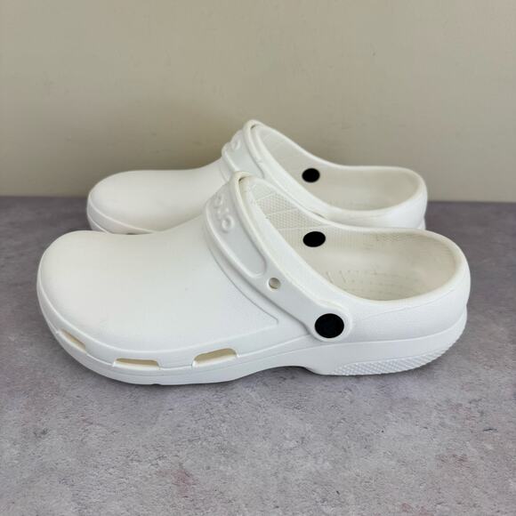 Crocs Sandals White Specialist Vent II 205619 Slip-On Clogs Womens 10 Mens 8 - Picture 2 of 13